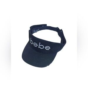 Bebe Vintage visor black  Rhinestone Embellished